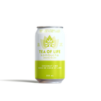 Tea of Life kombucha can on a white background