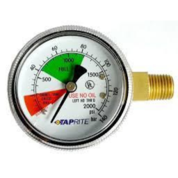 Regulator Replacement Contents Gauge (0-2000 PSI)