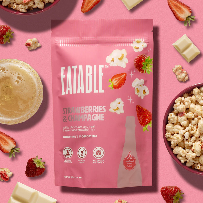 EATABLE Popcorn - Strawberry & Champagne