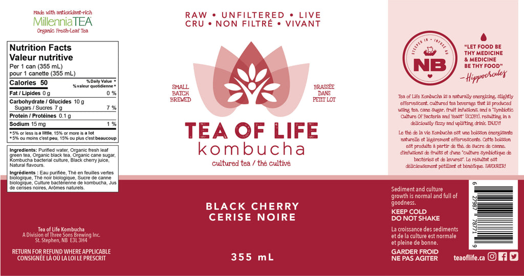 Tea of Life Black Cherry Kombucha
