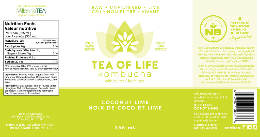 Tea of Life Coconut Lime Kombucha