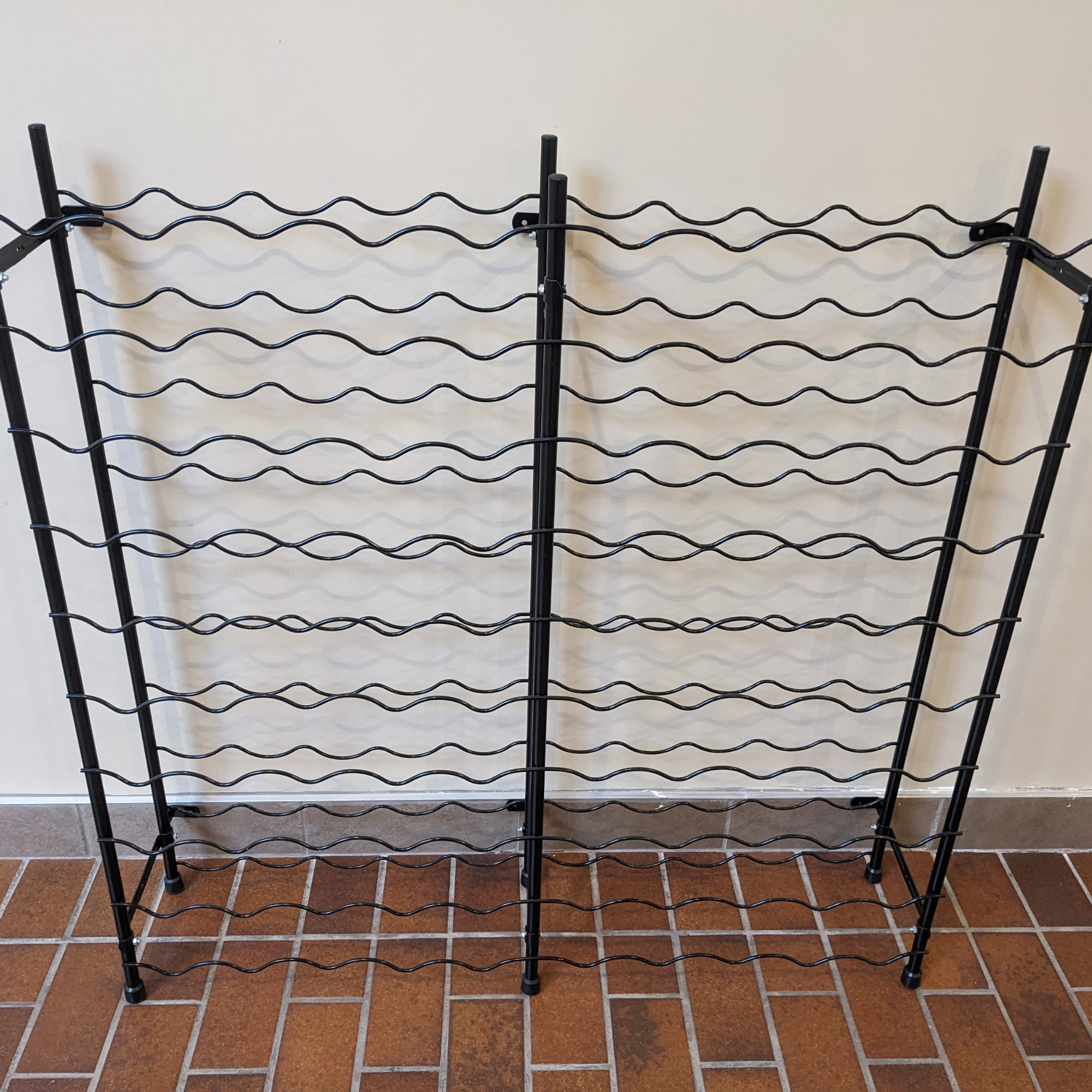 Wine Rack Black Steel 100