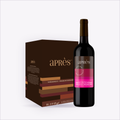 Apres Chocolate Raspberry winemaking kit box with finished bottle