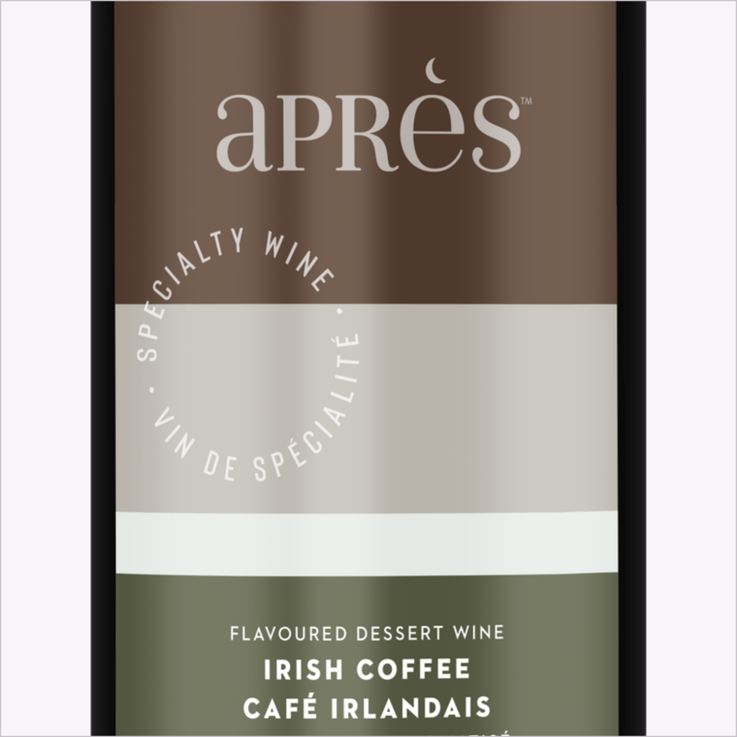 Apres Irish Coffee Dessert Wine label macro