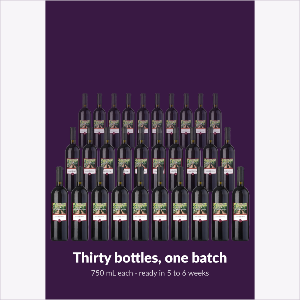 Cru International Cabernet Merlot — thirty bottles, one batch