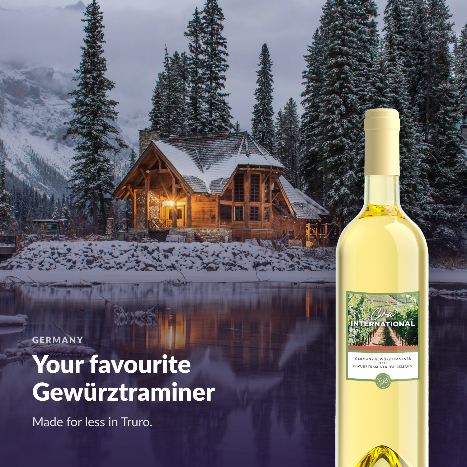 Cru International Gewürztraminer — your favourite Gewürztraminer, made for less in Truro