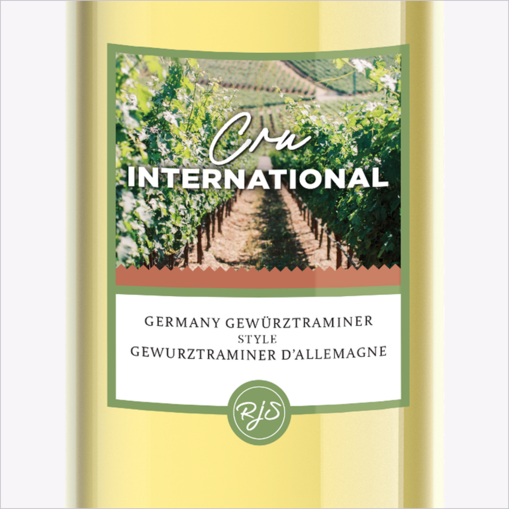 Cru International Gewürztraminer — label detail