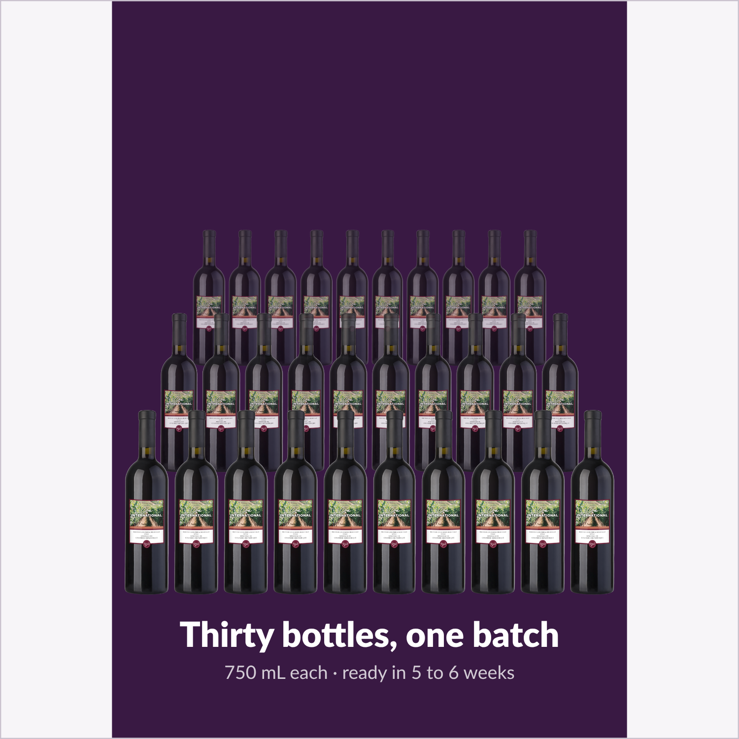 Cru International Meritage — thirty bottles, one batch