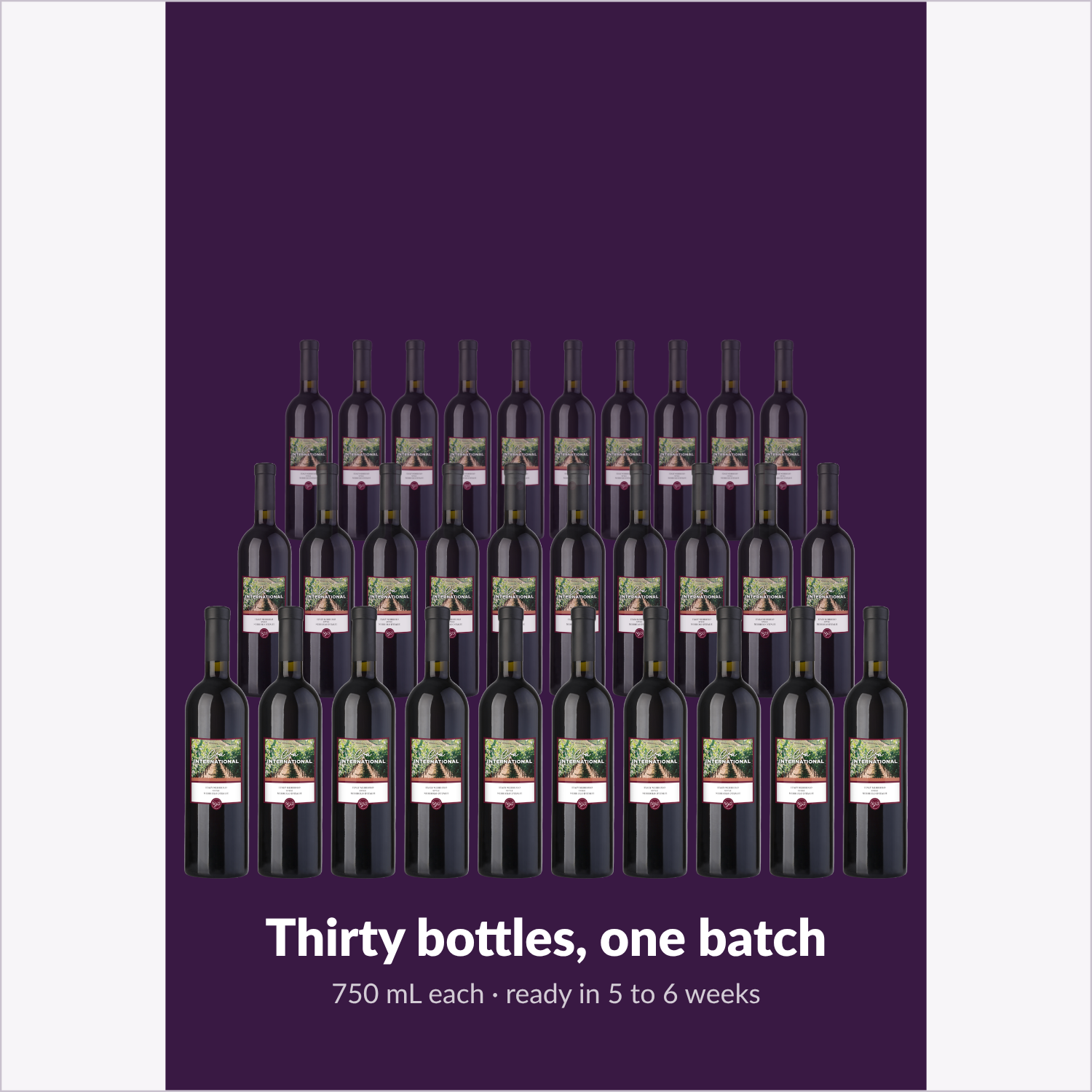 Cru International Nebbiolo — thirty bottles, one batch