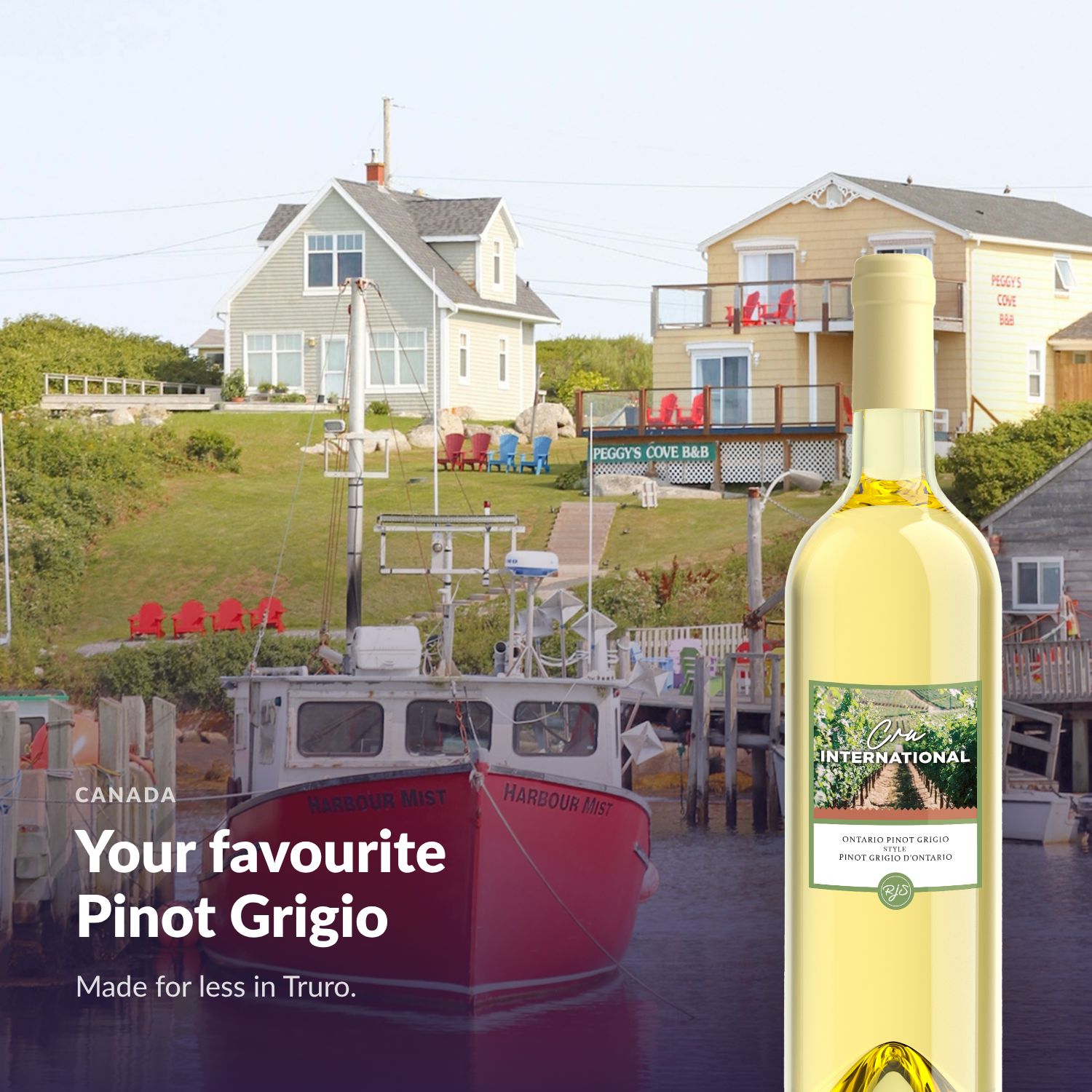 Cru International Ontario Pinot Grigio — your favourite Pinot Grigio, made for less in Truro