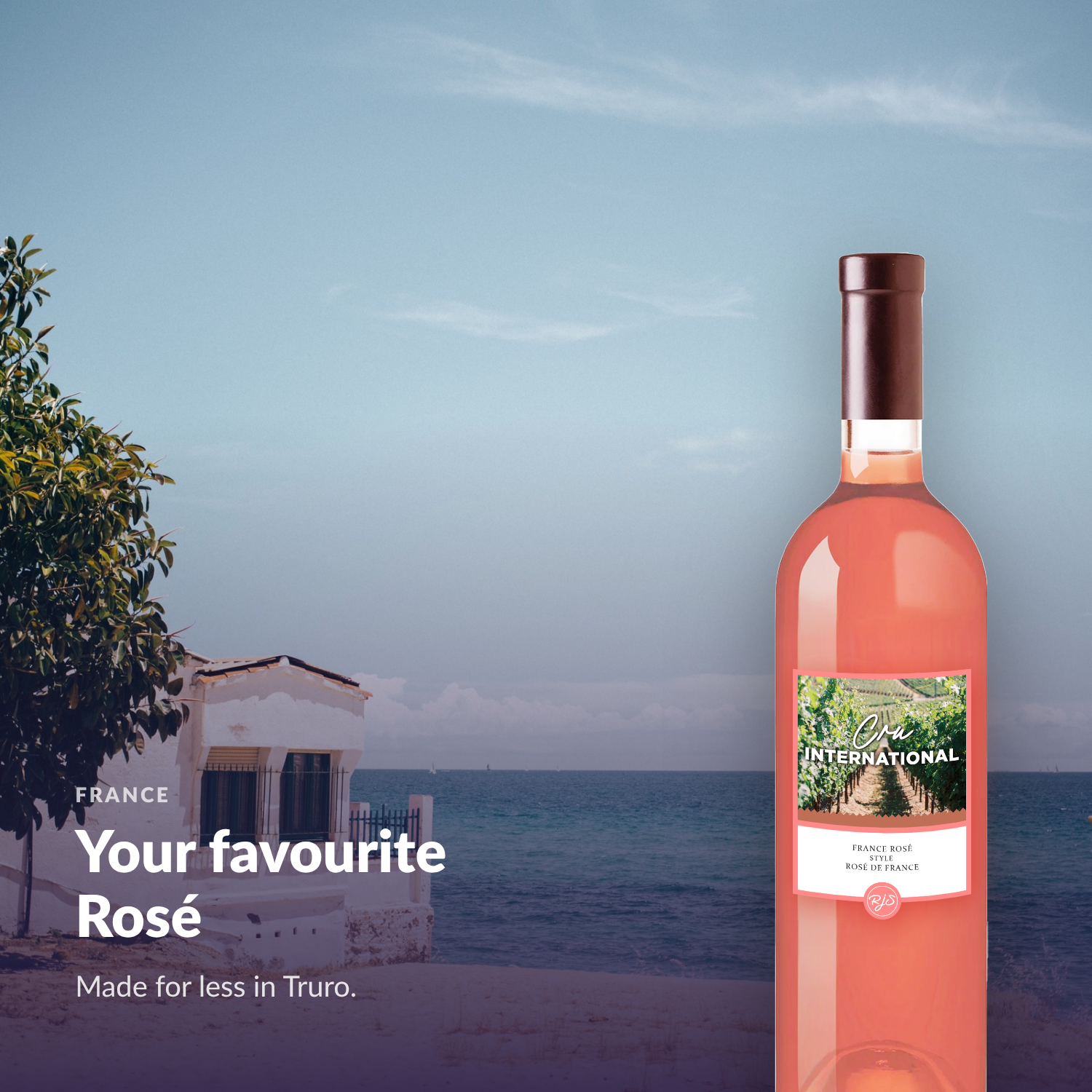 Cru International Rosé — your favourite Rosé, made for less in Truro