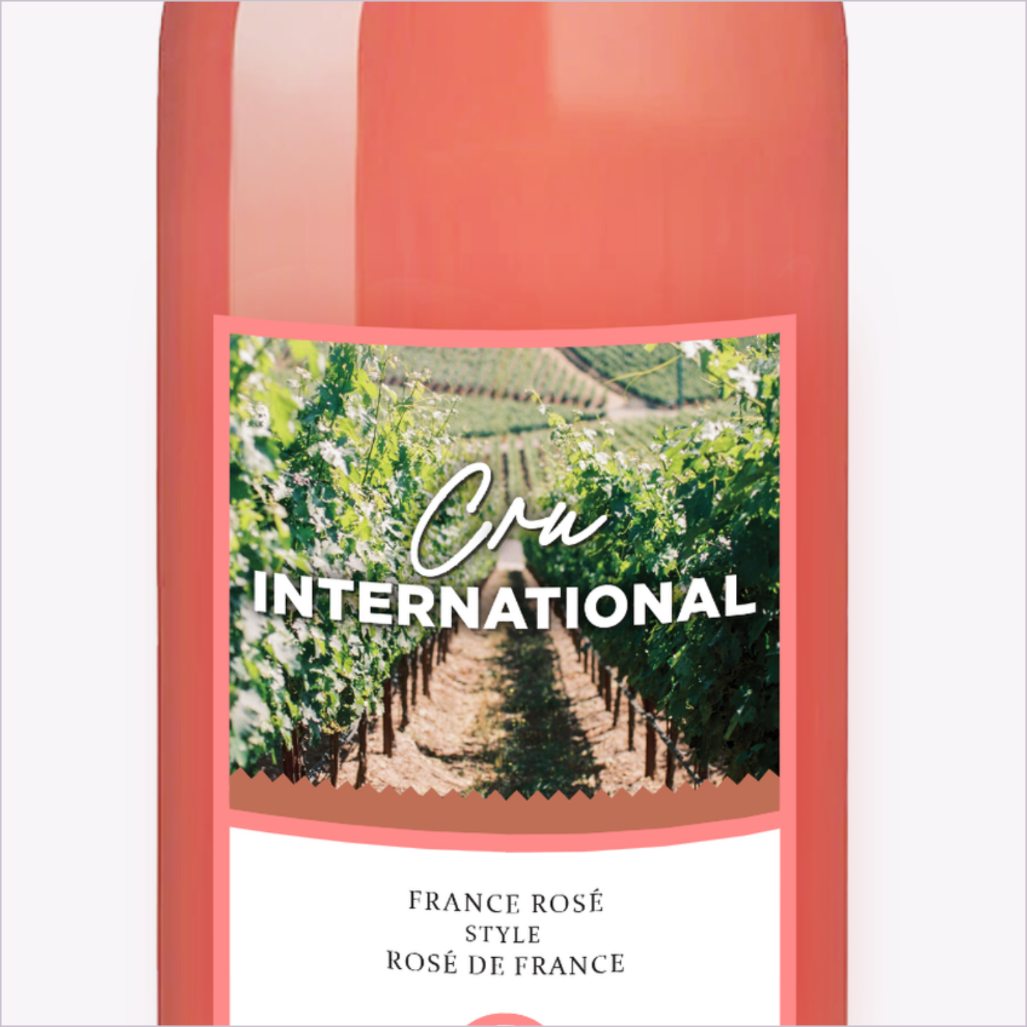 Cru International Rosé — label detail