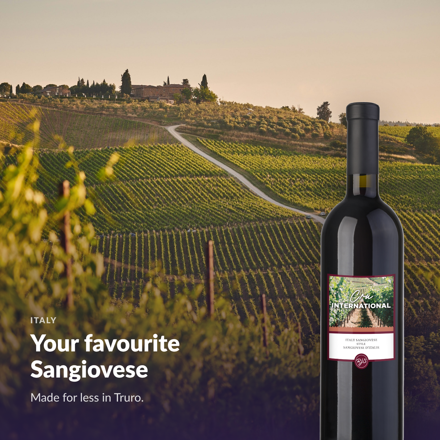 Cru International Sangiovese — your favourite Sangiovese, made for less in Truro