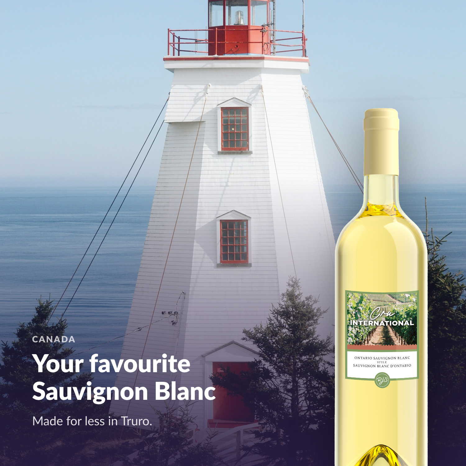 Cru International Sauvignon Blanc — your favourite Sauvignon Blanc, made for less in Truro