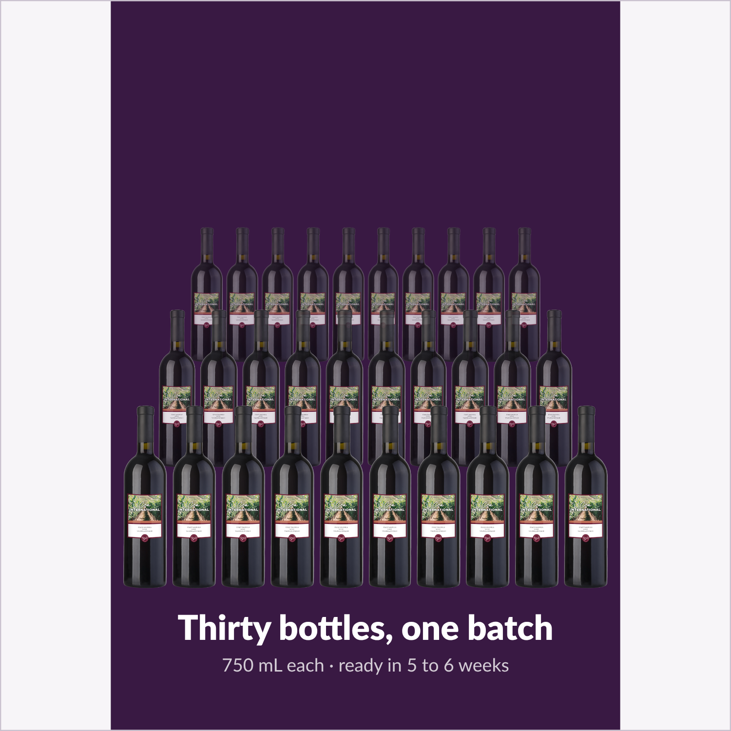 Cru International Valpola — thirty bottles, one batch