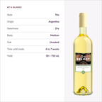 Cru Select Argentina Trio at a glance — style, origin, sweetness, body, oak, time, yield