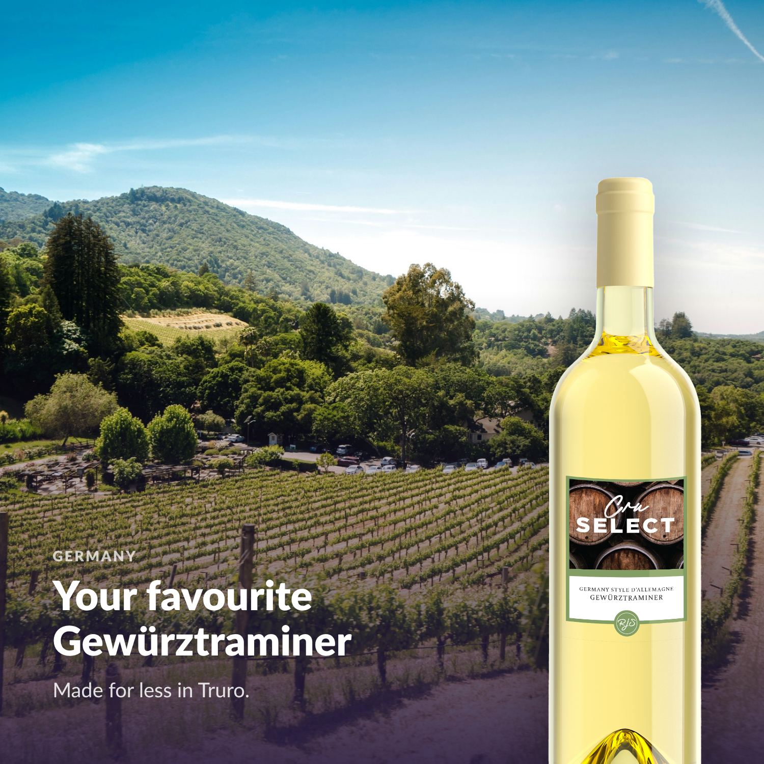Cru Select Gewürztraminer — your favourite Gewürztraminer, made for less in Truro