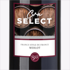 Cru Select Merlot label detail
