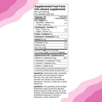 Elix Pink Lemonade Margarita Supplemented Food Facts table and ingredients, English and French