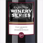 Close-up of the En Primeur Winery Series Italy Amarone wine label