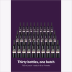 Thirty 750 mL bottles from one Pinot Noir batch, ready in 8 to 9 weeks
