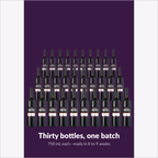 Thirty 750 mL bottles from one Valpola batch, ready in 8 to 9 weeks