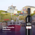 Bottle of En Primeur Winery Series Zinfandel in an Atlantic Canadian setting, made for less in Truro