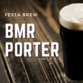 Festa Brew BMR Porter — a pint of dark porter with a thick cream head on charcoal wooden planks