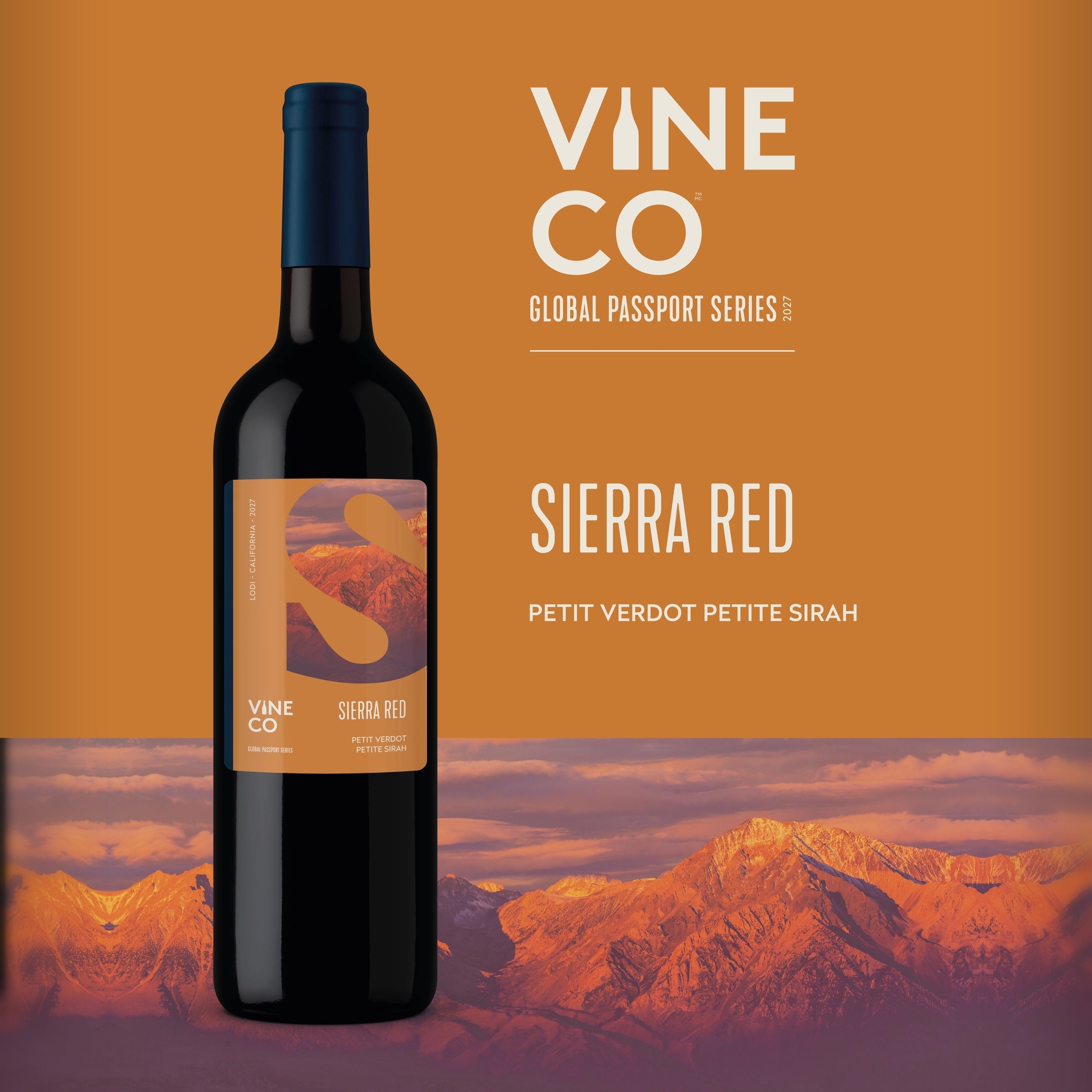 VineCo Global Passport Series 2027 Sierra Red — Petit Verdot Petite Sirah, Lodi California