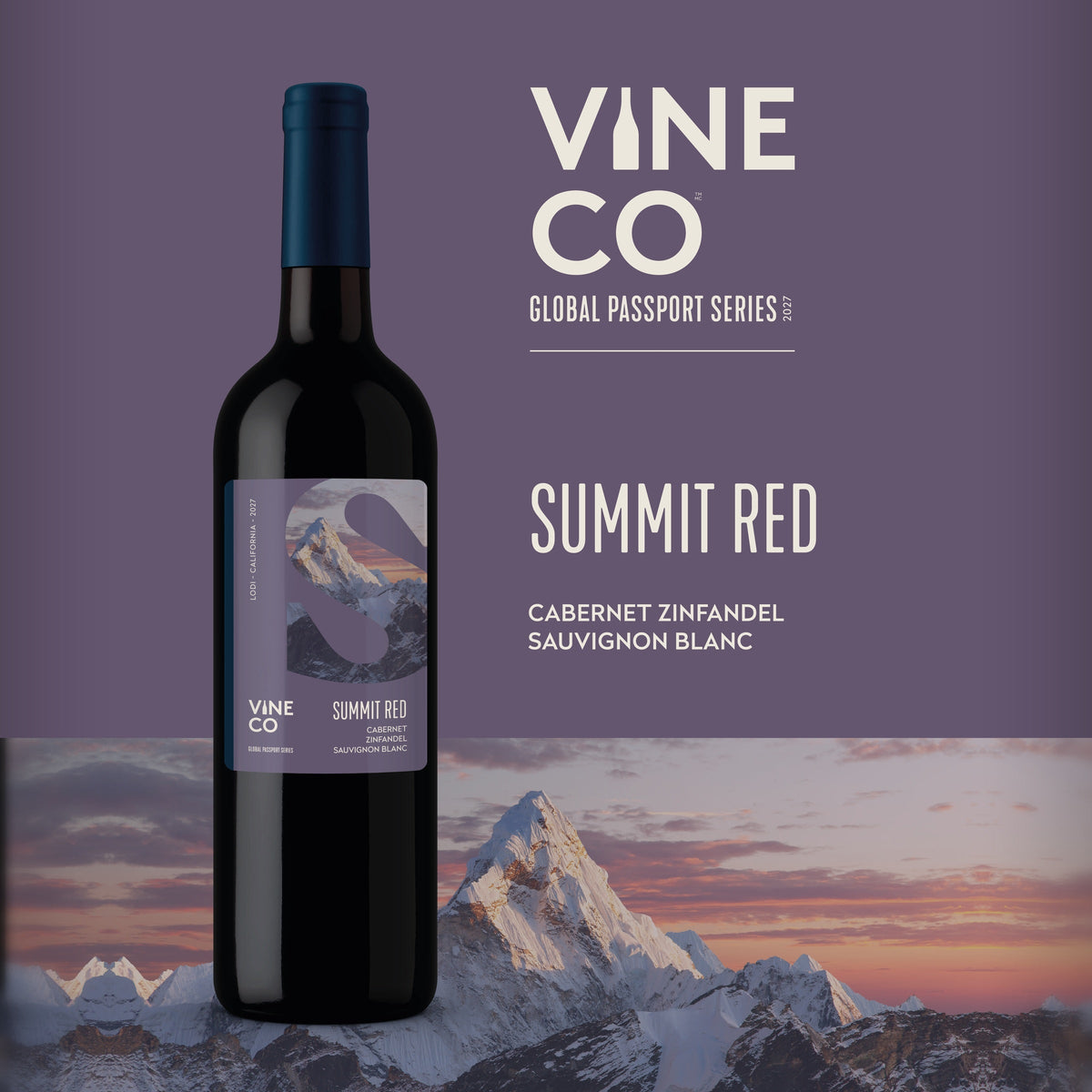 VineCo Global Passport Series 2027 Summit Red — Cabernet Zinfandel Sauvignon Blanc, Lodi California