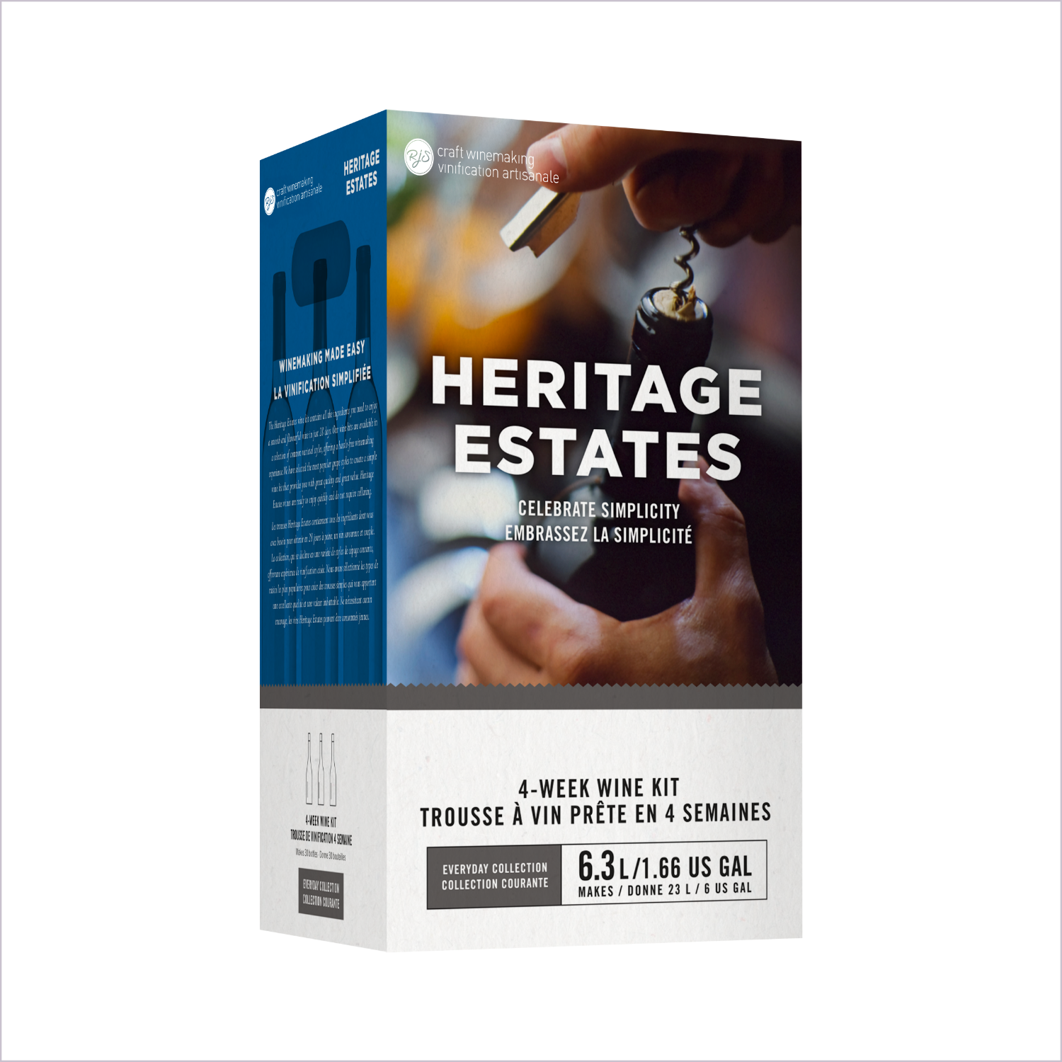 Heritage Estates Riesling wine kit box