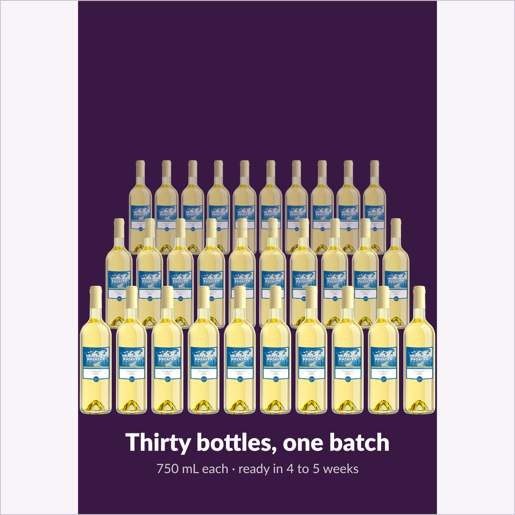 Thirty bottles of Heritage Estates Riesling from one batch