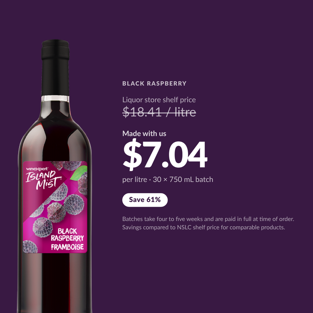 Island Mist Black Raspberry $7.04 per litre made with us — Save 61%