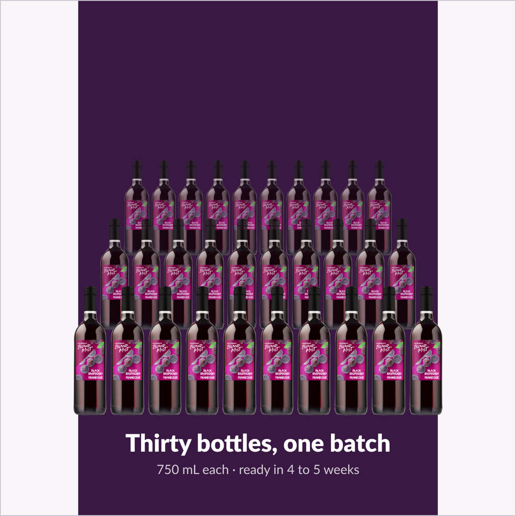 Thirty bottles, one batch — Island Mist Black Raspberry