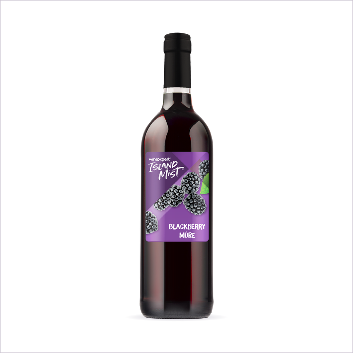 Island Mist Blackberry bottle on white