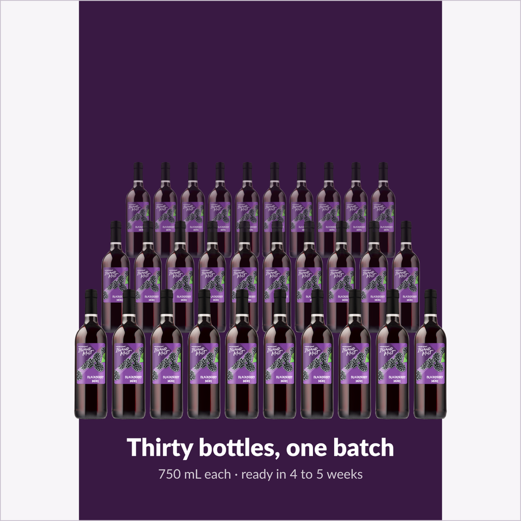 Thirty bottles, one batch — Island Mist Blackberry