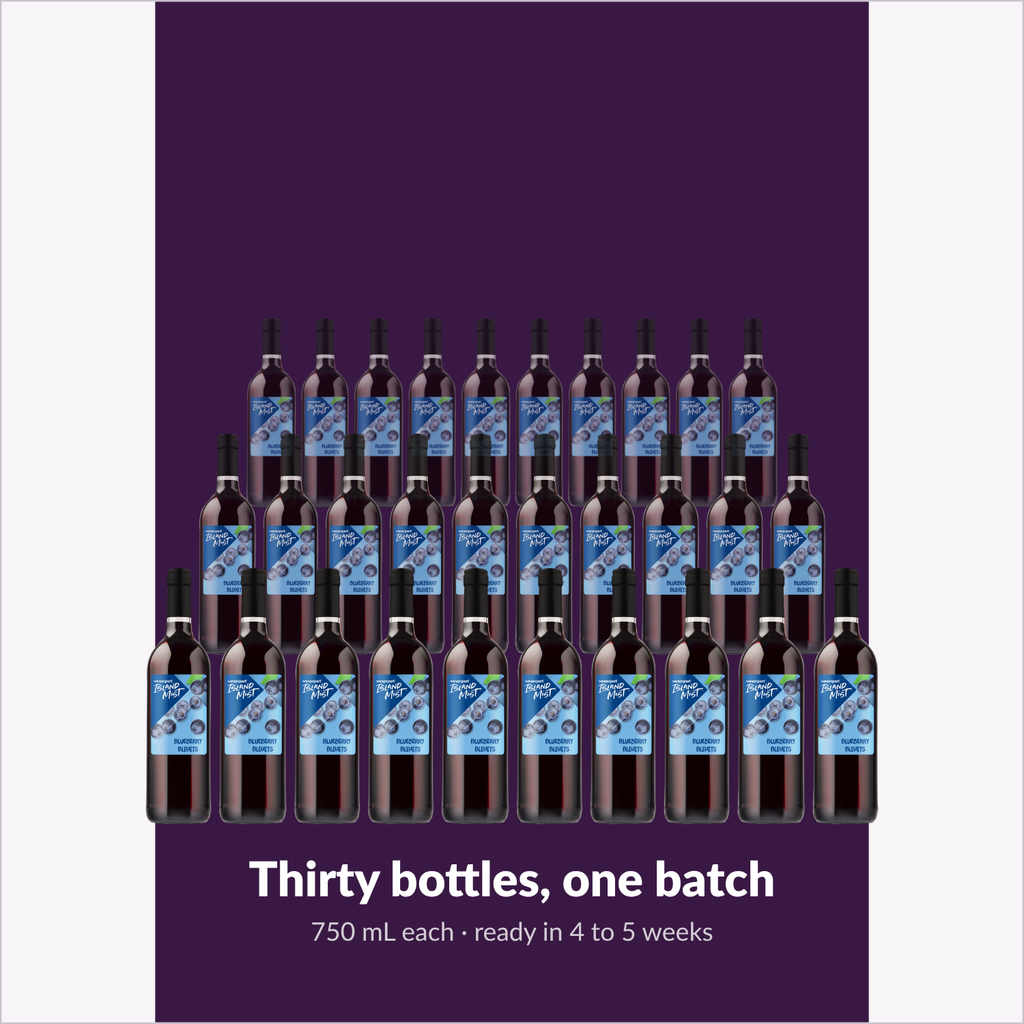 Thirty bottles, one batch — Island Mist Blueberry