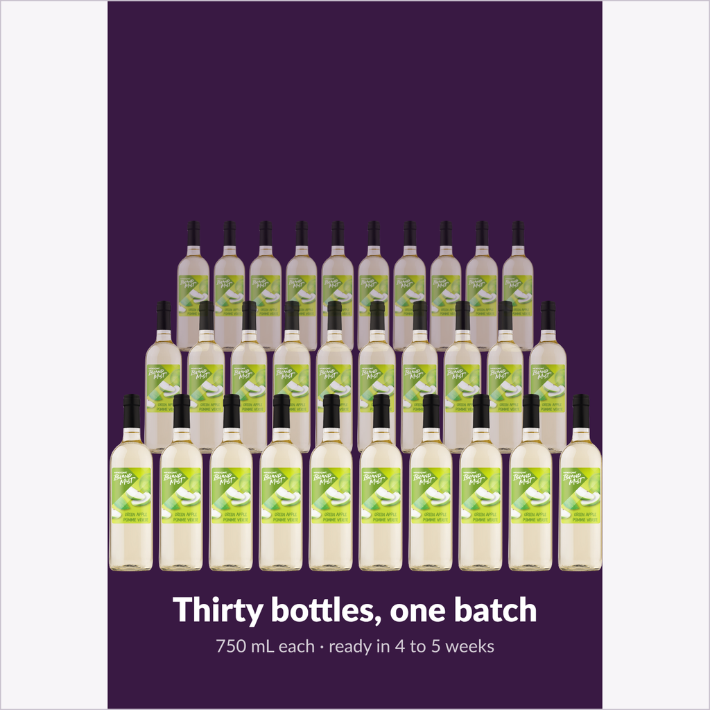 Thirty bottles, one batch — Island Mist Green Apple