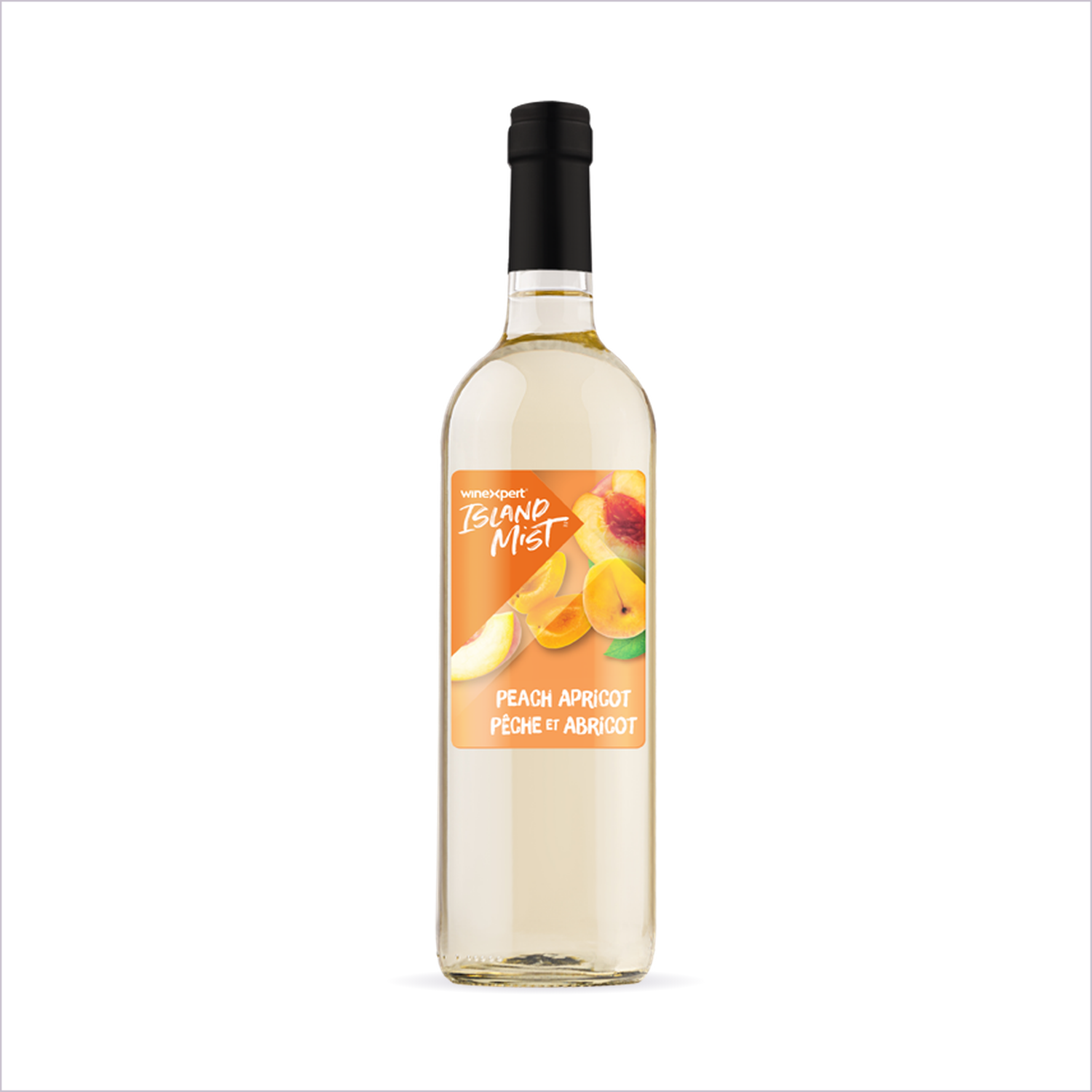 Island Mist Peach Apricot bottle on white