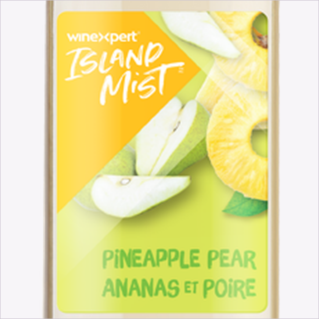 Island Mist Pineapple Pear label detail