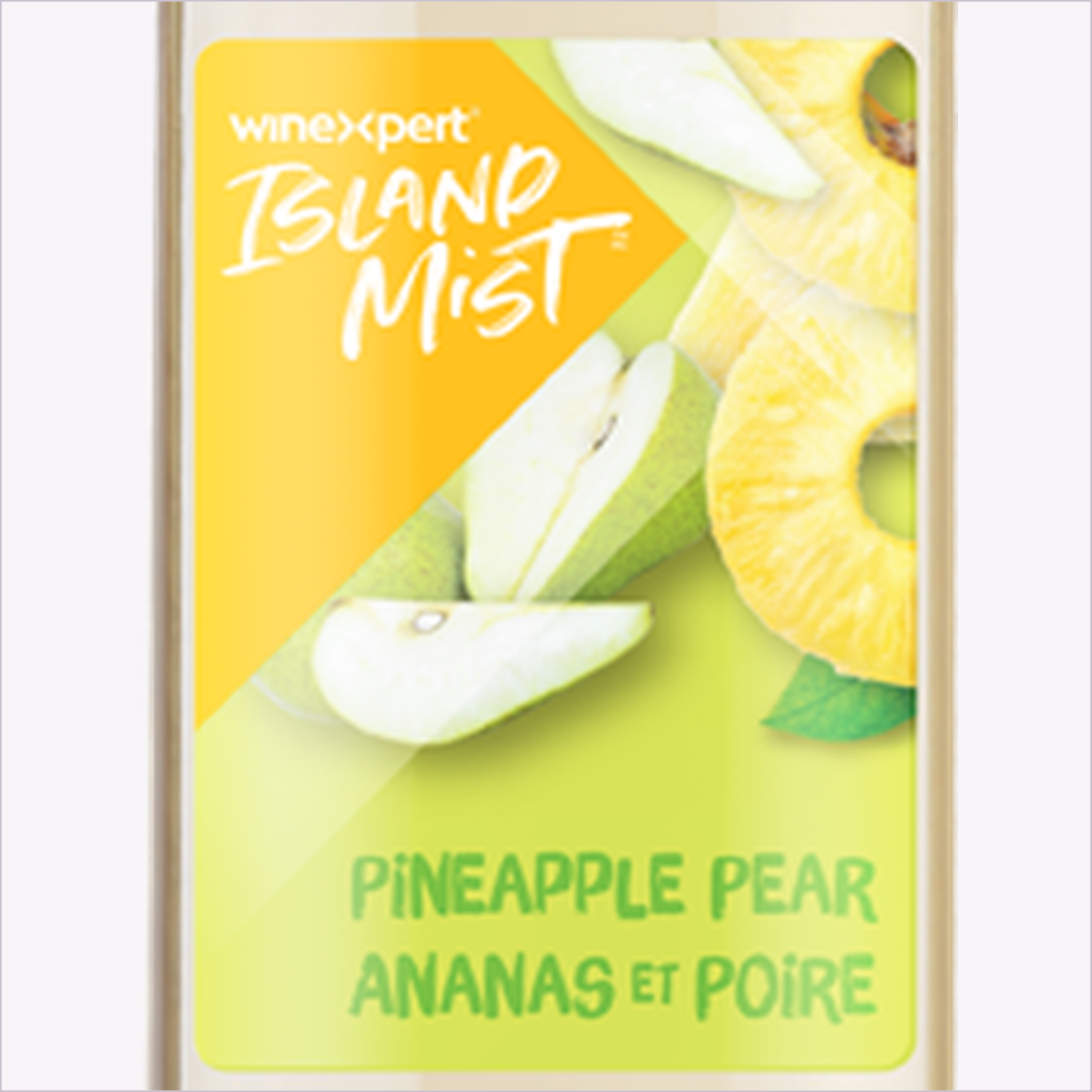 Island Mist Pineapple Pear label detail