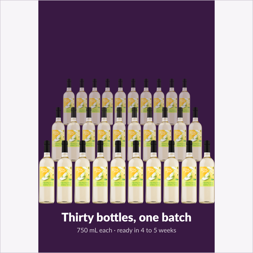 Thirty bottles, one batch — Island Mist Pineapple Pear