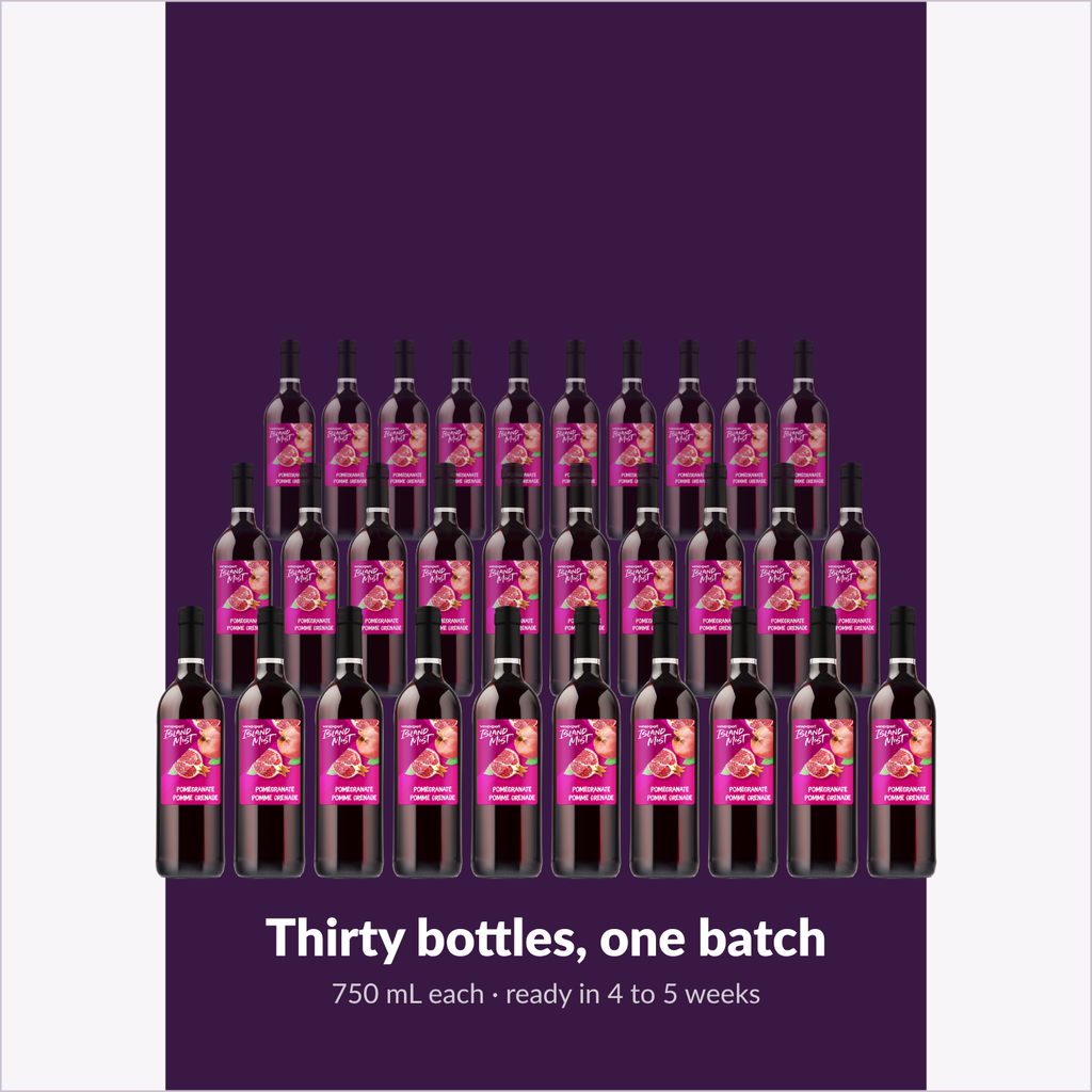 Thirty bottles, one batch — Island Mist Pomegranate