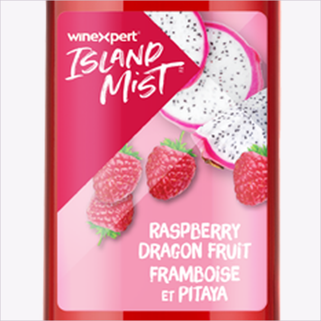 Island Mist Raspberry Dragon Fruit label detail