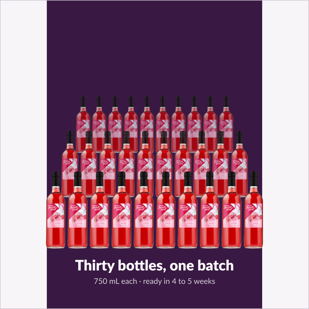 Thirty bottles, one batch — Island Mist Raspberry Dragon Fruit