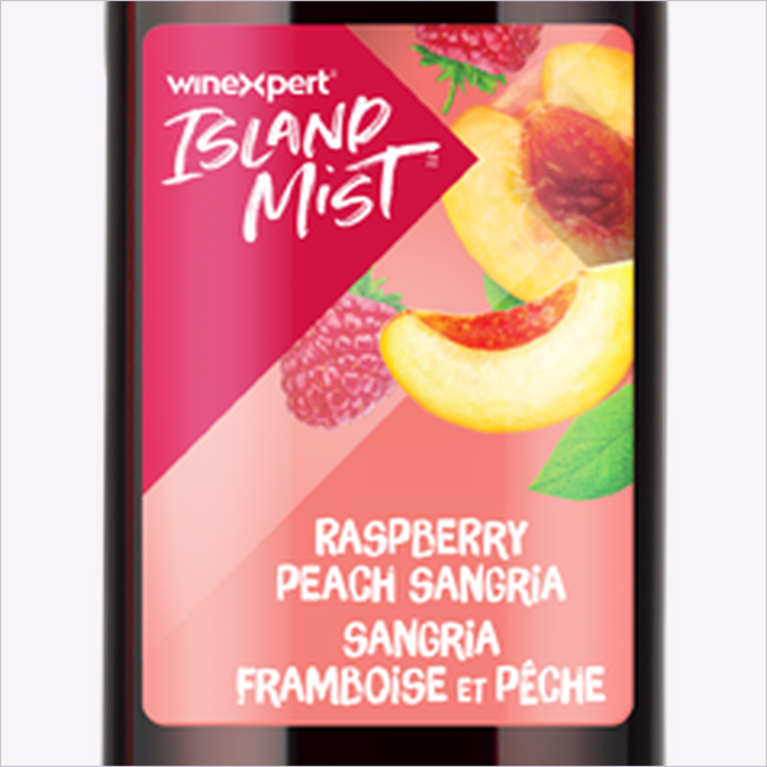 Island Mist Raspberry Peach Sangria label detail