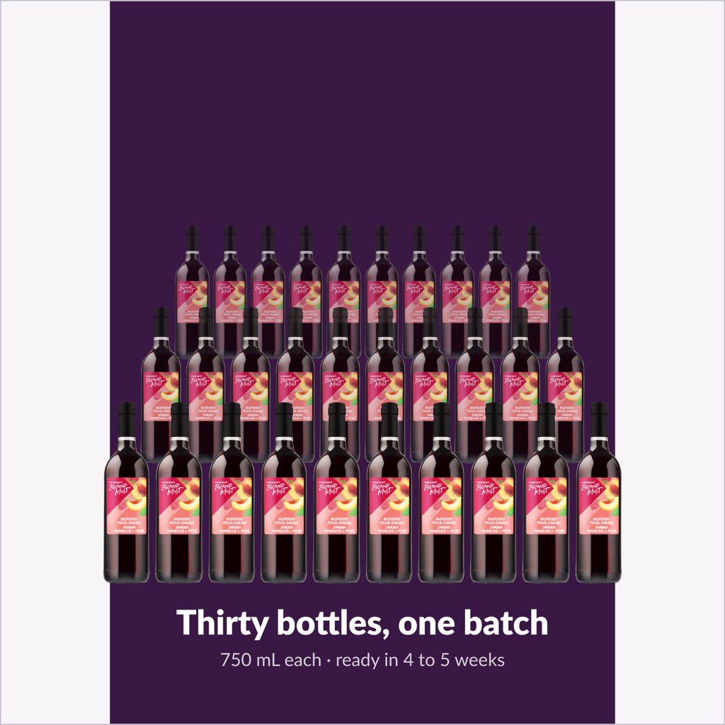 Thirty bottles, one batch — Island Mist Raspberry Peach Sangria