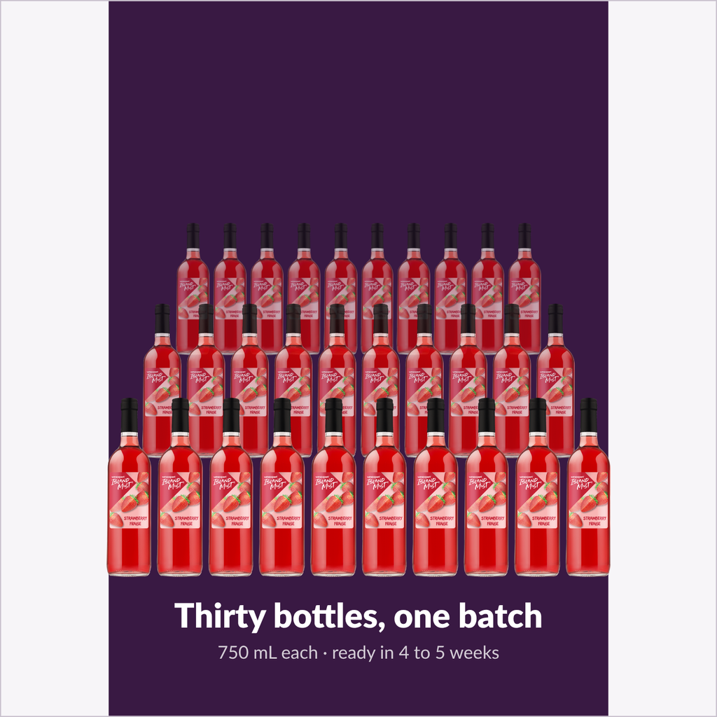 Thirty bottles, one batch — Island Mist Strawberry