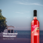 Island Mist Watermelon bottle at the seaside
