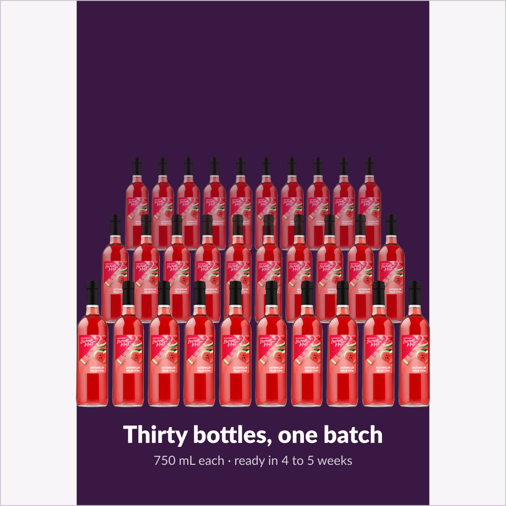 Thirty bottles, one batch — Island Mist Watermelon